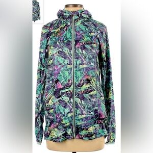 Lululemon running jacket green/purple size 4